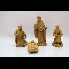 4pc Wood Carved Nativity Set SKU C421-113